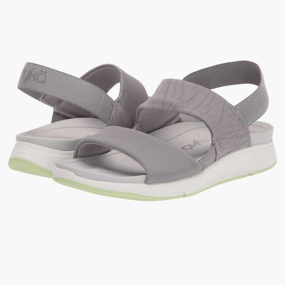 9.5 Ryka Grey and white sandals